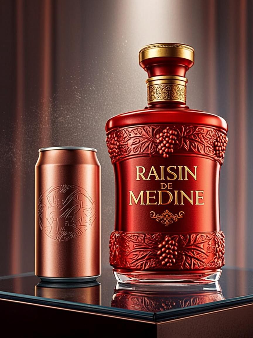 Slim can rose gold arabesque