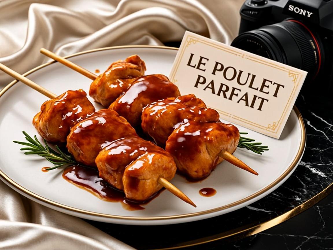 Brochettes laquées miel piment
