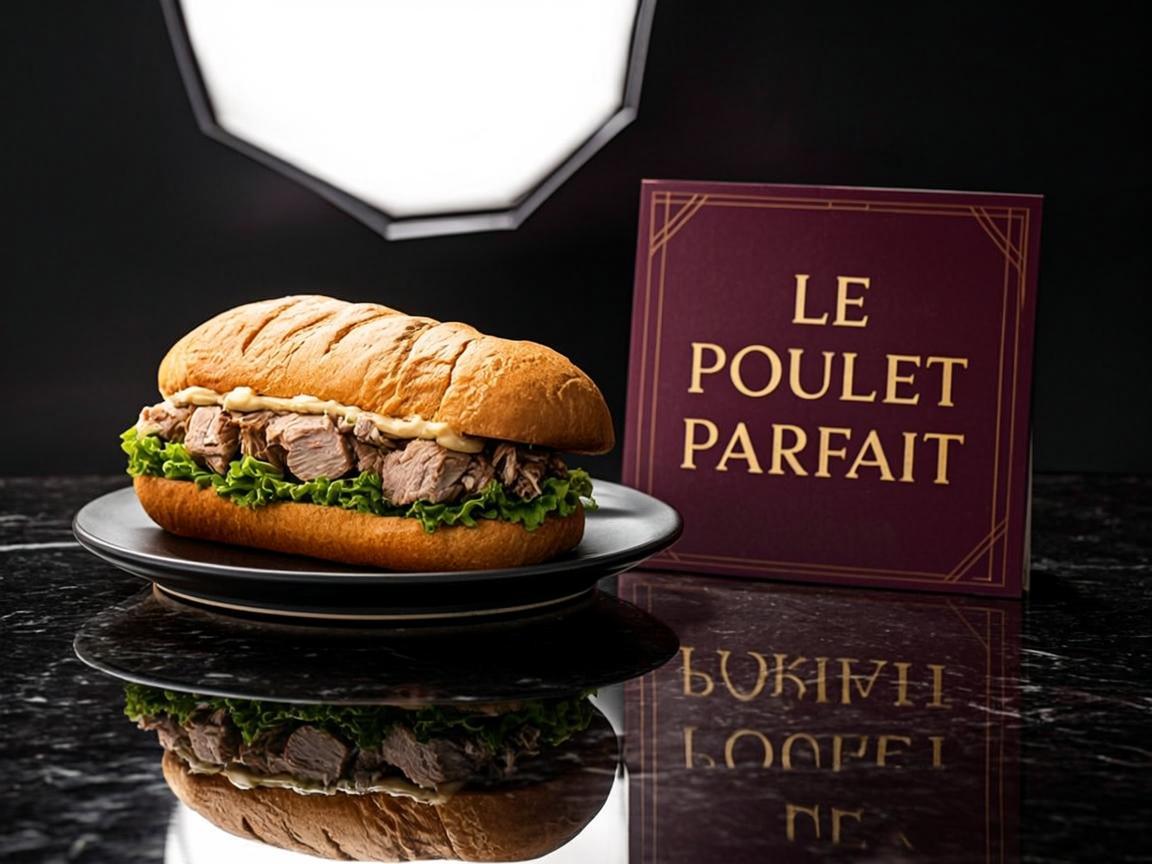 Sandwich poulet baguette dorée